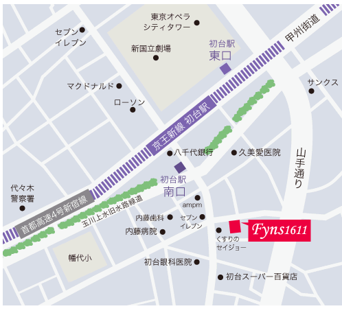 新宿、渋谷、大手町、都心へのアクセスが快適な好立地。
